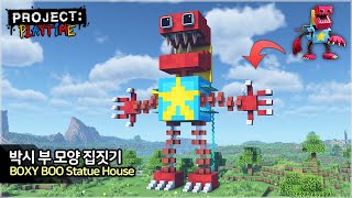 ⛏️ Minecraft x Project Playtime :: 👻 Boxy Boo Statue House [마인크래프트 프로젝트플레이타임 박시 부 모양 집짓기 건축강좌]