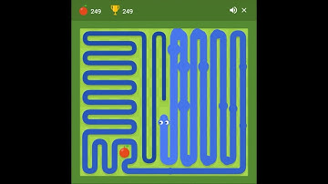Google Snake/Wąż the game - maximum score - 252 points - full gameplay - record - perfect