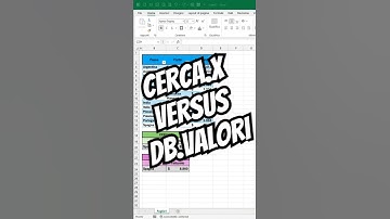 Ricerca ed estrai dati con CERCA.X e DB.VALORI in due modi diversi con Excel 365 @planetexcel