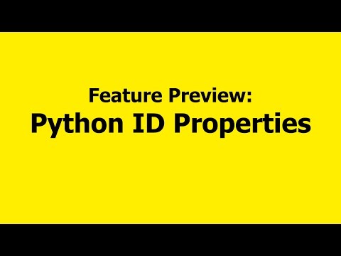 Blender Feature Preview: ID Properties[English/HD/Python]