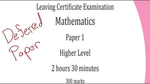 Deferred 2023 Leaving Cert Maths Paper 1 Higher Q9aii