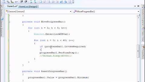 Lesson 2 (Part 2) Gridview MethodInvoker Threading Progress Bar C#