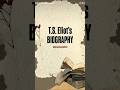 TS Eliot Facts Shorts #literature #english #gicexam #ugcnetenglish