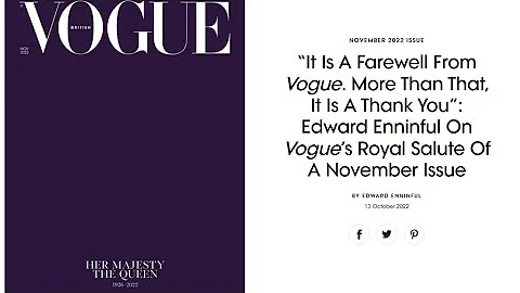 British Vogue pays tribute to Queen Elizabeth with...