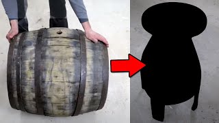 Turning An Old Wine Barrel Into A Bar Stool