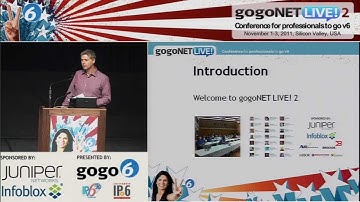 Welcome to gogoNET LIVE! 2 by Bruce Sinclair at gogoNET LIVE! 2 IPv6 Event