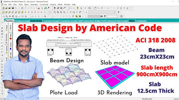 Slab design by American code in Staad pro V8i software | civil engineering | ACI code|