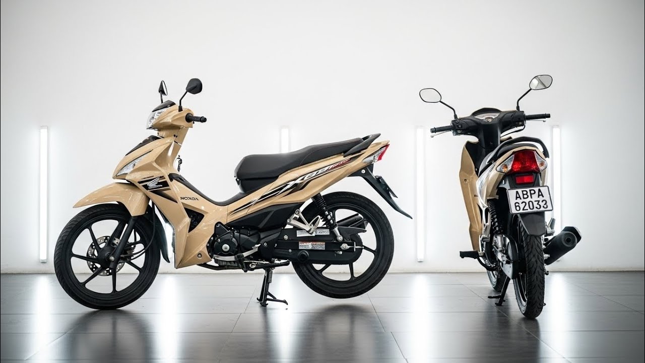 New 2026 Honda Wave 150i S สี Tan White – รถครอบครัวสุดคุ้ม ใช้งานง่ายทุกวัน!”
