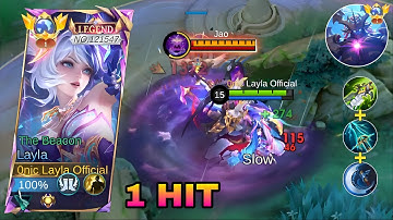 TOP 1 GLOBAL LAYLA NEW 1 HIT BUILD 2025 INSTANT DELETE!! (layla best build 2025) - MLBB