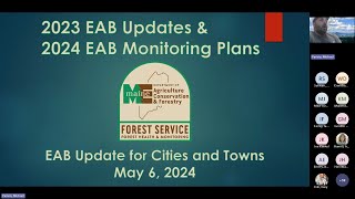 Emerald Ash Borer EAB and other Tree Health Concerns for Maine Cities and Towns May 6, 2024