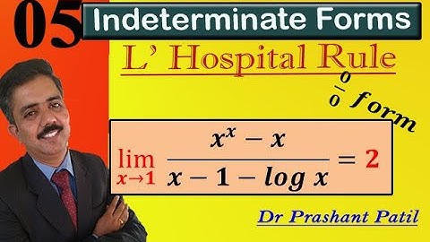 L Hospital examples || lim(𝒙→𝟏) (𝒙^𝒙−𝒙)/(𝒙−𝟏−𝒍𝒐𝒈 𝒙) || Dr Prashant Patil