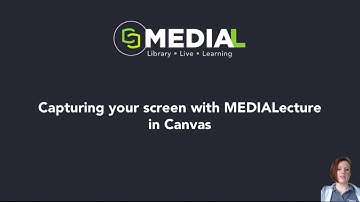 MEDIAL | Capturing your screen in Canvas using MEDIALecture