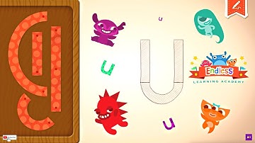 Endless Learning Academy | Meet Uppercase Letter U | Alphabet Puzzle | Fun Alphabet Learning #21