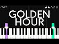 JVKE - golden hour | EASY Piano Tutorial