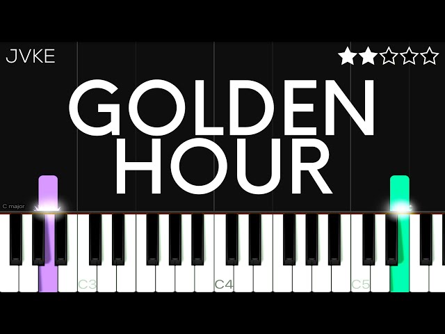 JVKE - golden hour | EASY Piano Tutorial class=