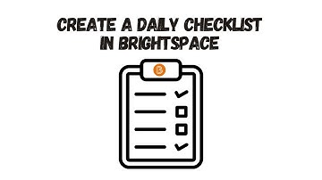 How to create a daily checklist in Brightspace