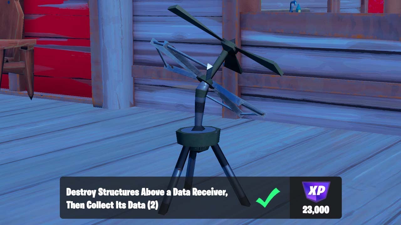 Destroy Structures Above a Data Receiver, Then Collect Its Data - Fortnite Resistance Quests