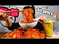 SPICIEST KIMCHI IN THE WORLD WRAPPED NUCLEAR FIRE NOODLES l MUKBANG