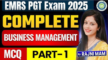 Pgt Commerce Business Management MCQ Part-1 By Rajini Mam || Pgt Commerce Htet /EMRS /KVs