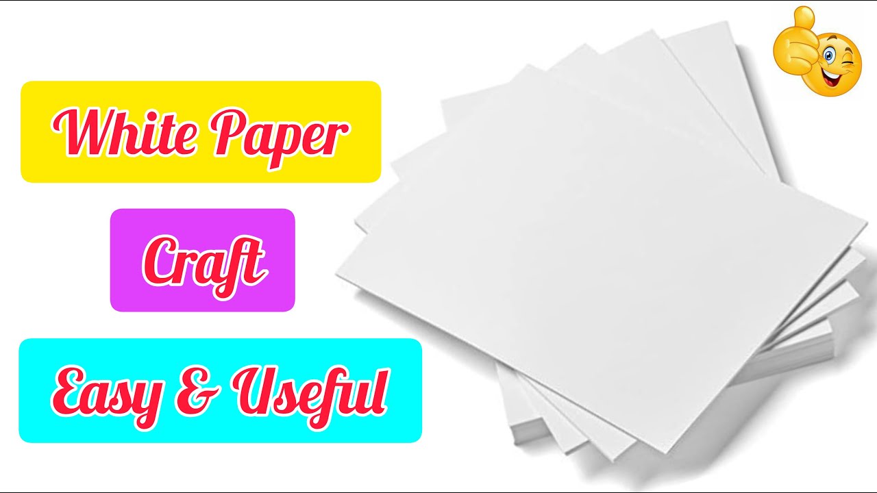 White Paper Crafts to do with your kids  Quick and Easy Paper Craft Ideas  
