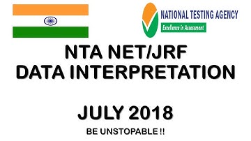 DATA INTERPRETATION OF JULY 2018 NET/JRF EXAM | EXPLAINED IN HINDI