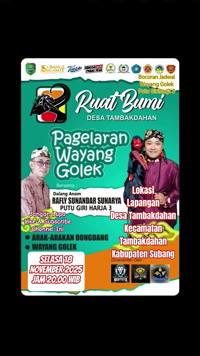 Bocoran Pagelaran Jadwal Wayang Golek Putu Giriharja 3 Bandung Ki Dalang Anom Rafly Sunandar Sunarya