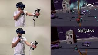 ElastiLinks: Force Feedback between VR Controllers with Dynamic Points of Application of Force
