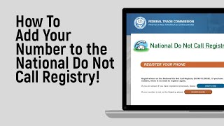 How to Add Your Number to the National Do Not Call Registry [easy]