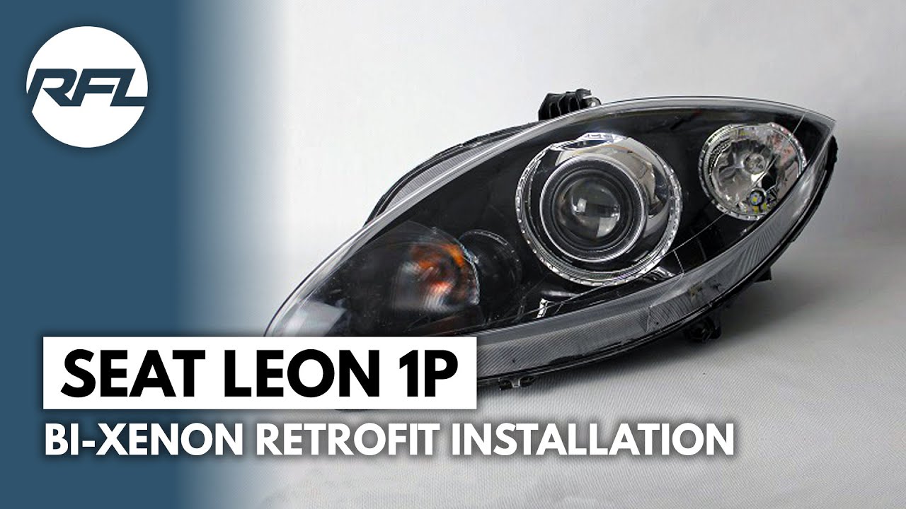 Seat Leon 1P 2005-2009  Bi-Xenon HID Mini H1 Headlight projector Upgrade  installation 