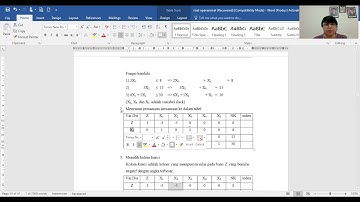 Program Linier dengan Metode Simpleks