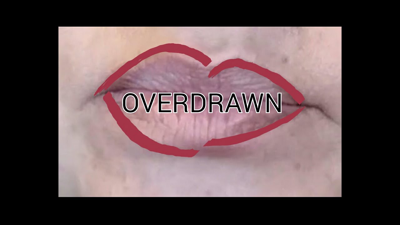 1/2 OVER DRAWN  lips 1/2 NOT, Tutorial