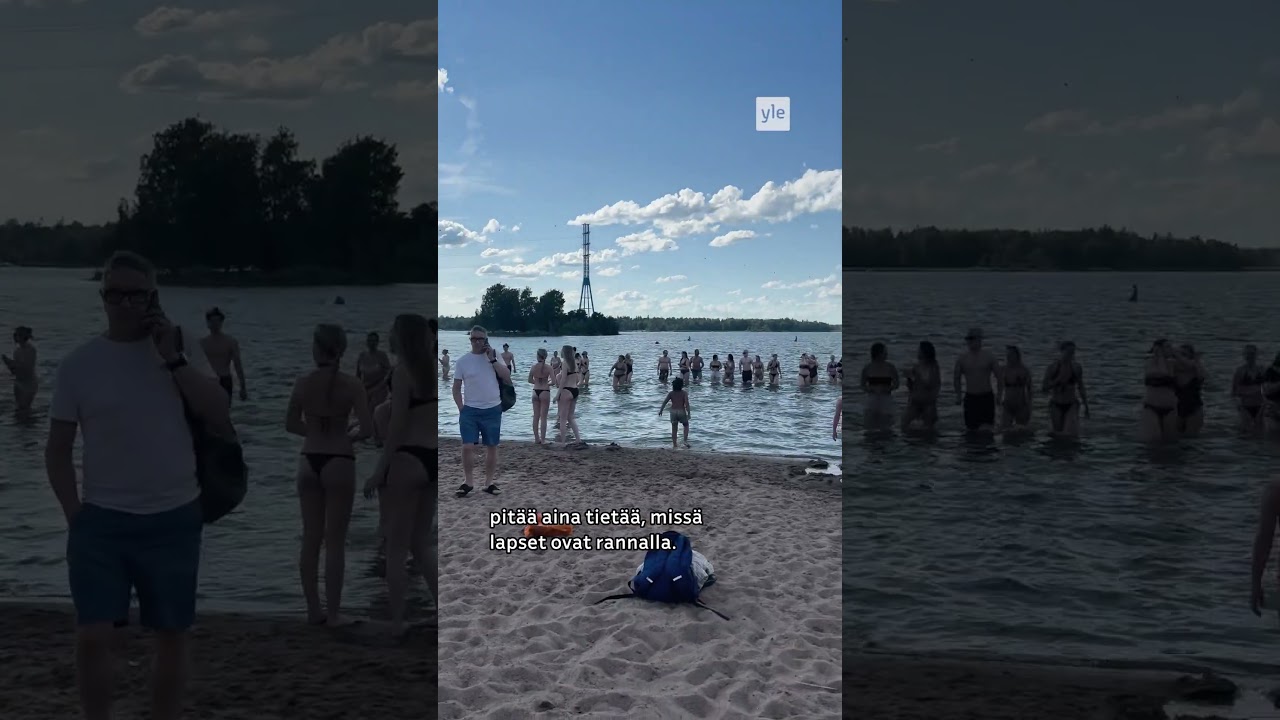 Ihmisketjussa etsittiin lapsia uimarannalla