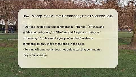 How To Keep People From Commenting On A Facebook Post? - Everyday-Networking