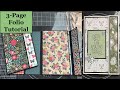 Quick and easy papercrafting folio  3 page cardstock folio  diy gifts  diy photo album