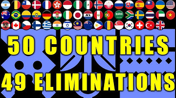 50 Countries Elimination Marble Race with 49 legs / Marble Race King