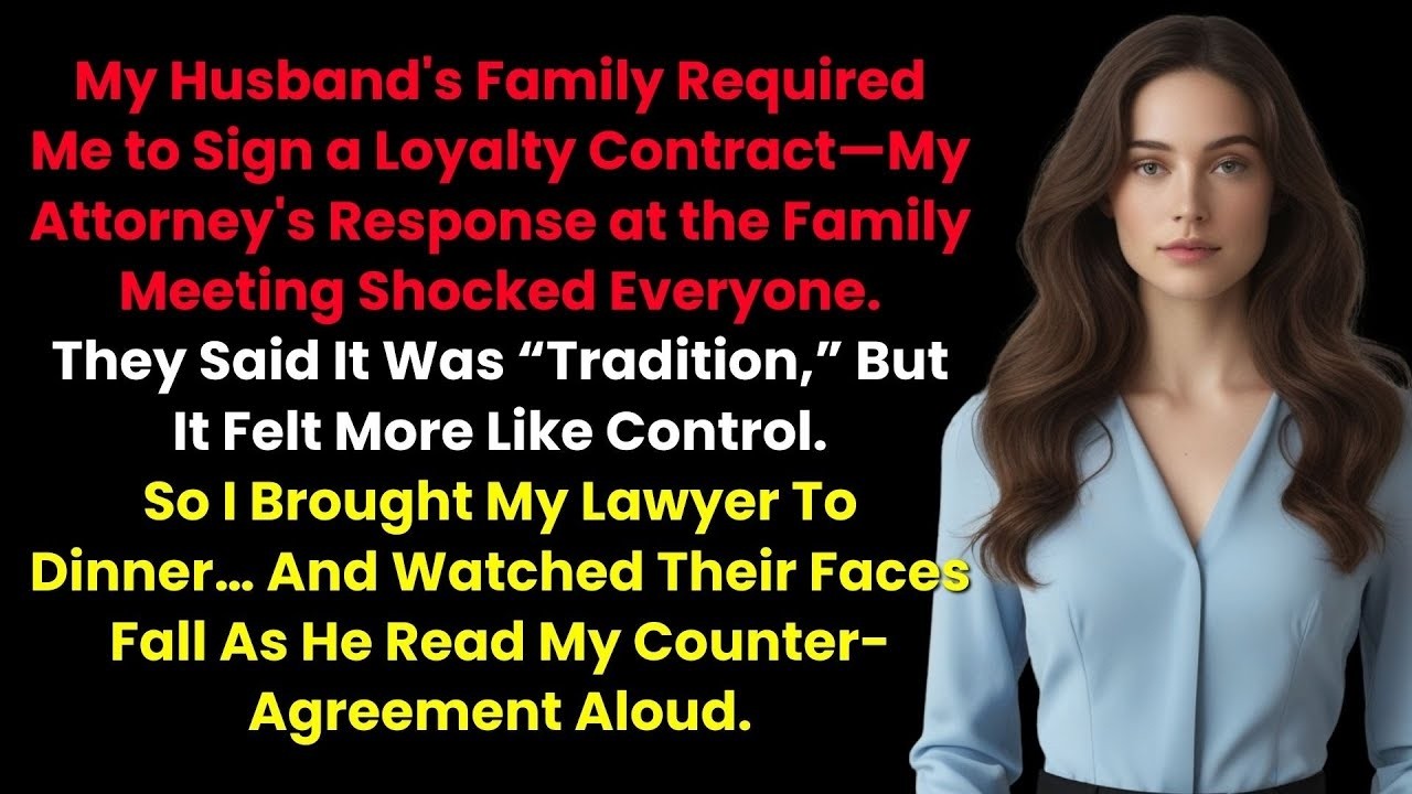 My Husband's Family Required Me to Sign a Loyalty Contract—My Attorney's Response at the Family
