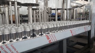 Testing carbonated soft drink cans filling sealing monoblock equipment for USA customer screenshot 5