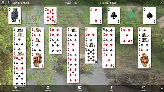 FreeCell Game #176 to 180 SOLVED Microsoft Solitaire screenshot 1