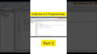 calendar in c programming #sorts #digital #programming #viralshorts #calendar #viral #hacking screenshot 5