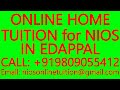 ONLINE HOME TUITION for NIOS IN EDAPPAL- SECONDARY &amp; SENIOR SECONDARY- MATHEMATICS, SCIENCE, PHYSICS