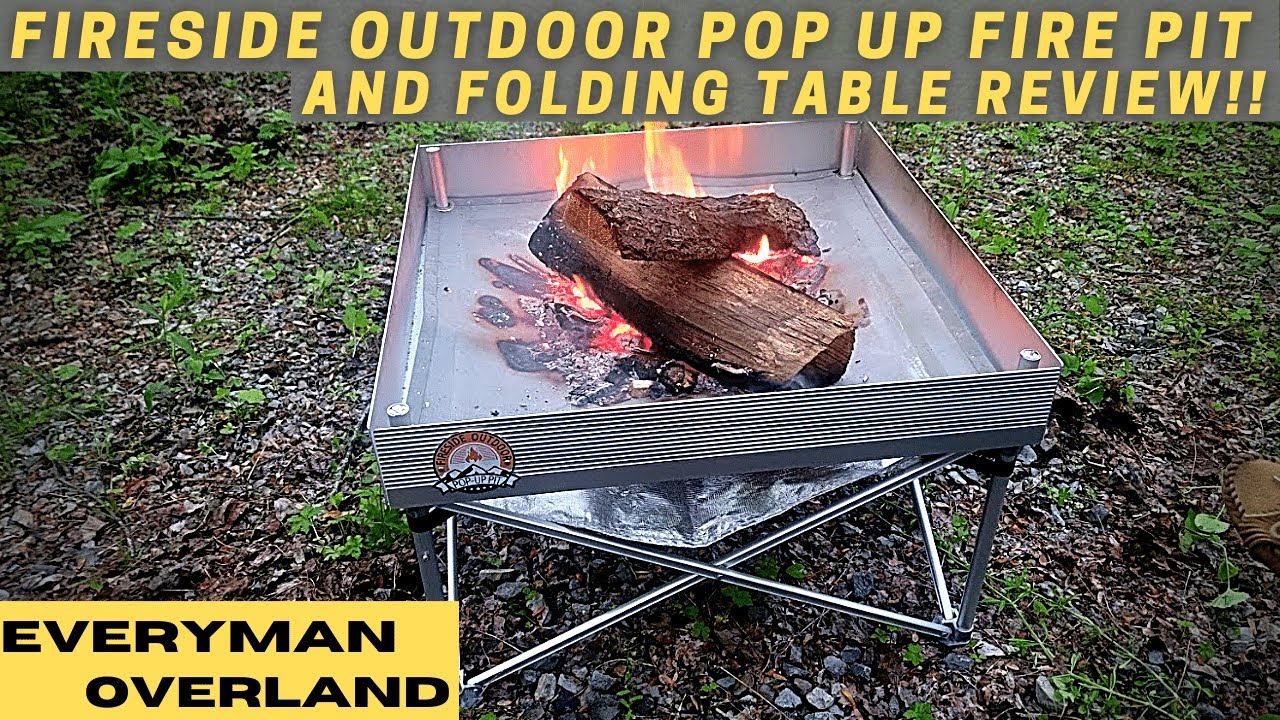 Fireside Outdoor pop up fire pit review, with extras!! YouTube