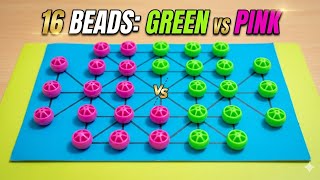 16 Beads Game | Green vs Pink - Who Will Win? 🤔 screenshot 5