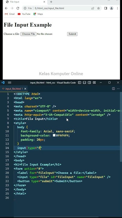 Coding HTML dan CSS: Input type file - YouTube