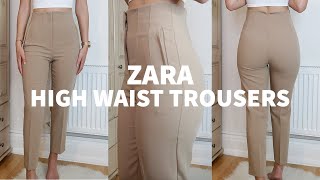 Zara High Waist Trousers Review and Try On (Size XS) | Peexo