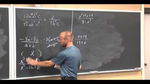 Intermediate Alg Section 5.1 Multipying and Dividing Rational Expressions (Part 1)