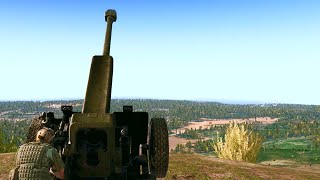 4 US Artillery Howitzers Destroys Military Supply Convoy | Arma 3 MilSim