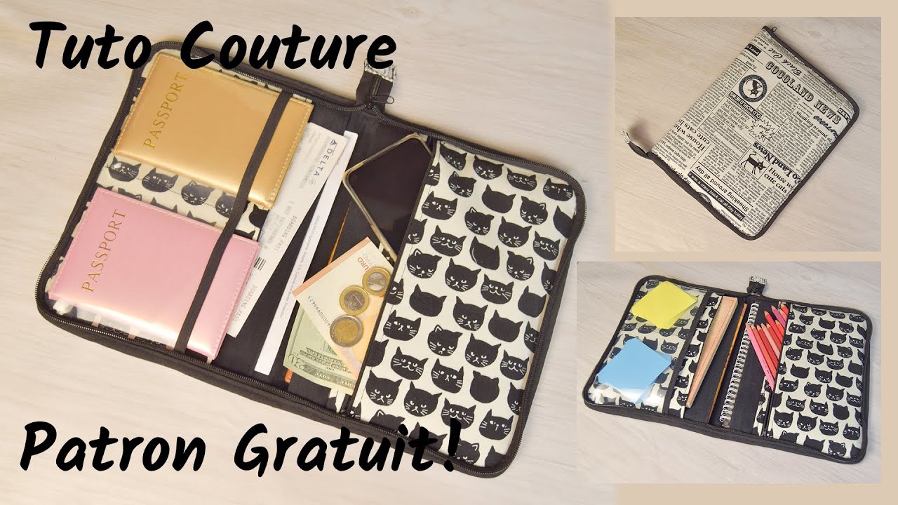 Tuto pour un porte-papiers d'identité  Tuto, Porte papier, Tuto couture  trousse