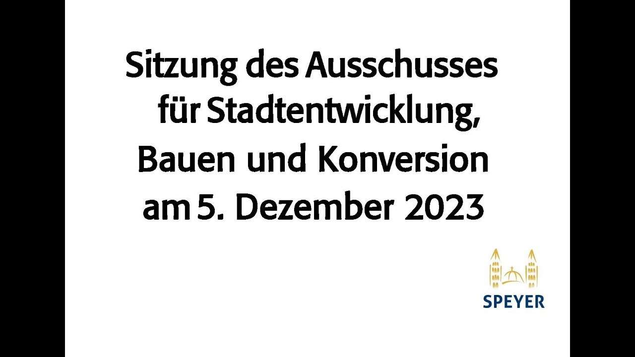 Ausschuss für Stadtentwicklung, Bauen und Konversion am 05.12.2023