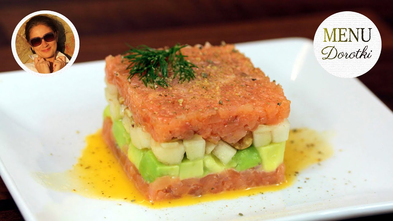 Tatar z wędzonego łososia to doskonała przekąska czy przystawka na każdą imprezę. MENU Dorotki.