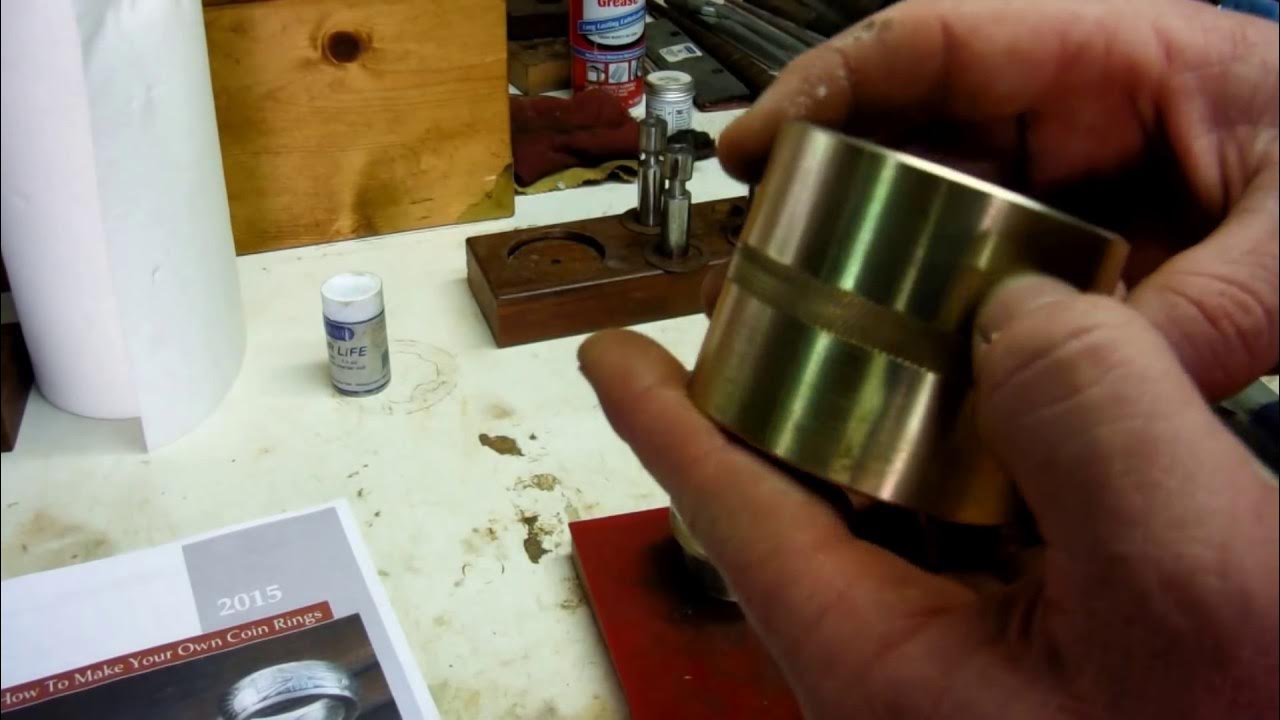 1/2 COIN RING MAKING TOOLS CENTER PUNCH THAT WILL PUNCH A HOLE IN A COIN